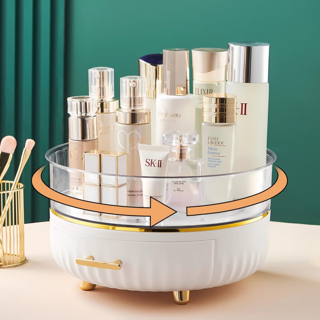 360 Rotating Makeup Organizer for Vanity